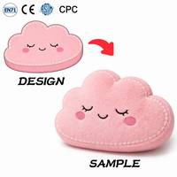 Bantal Boneka Ikan Awan Bordir Custom, Pereda Stres, Hadiah Ulang Tahun, Isi Kapas PP Super Lembut, Desain Lucu dan Menyenangkan, OEM/ODM EN71 CE ASTM