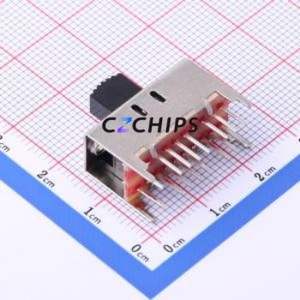 SS-43D01-G070 Slide Switch Through hole Component (THT) Switch 4-Pole Three Throw Rectangle Pin Header PC Pin 22mm - Product Image 2