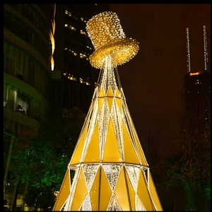 Outdoor giant lighted cone metal Christmas <b>tree</b> Christmas <b>lights</b> for New year decoration - Product Image 2