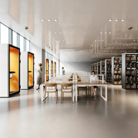 Cabine de bureau insonorisée moderne en stalinite avec cadre en aluminium et éclairage LED, pour un espace intérieur silencieux, une seule place