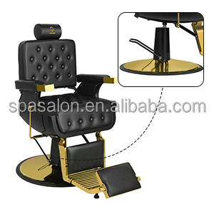Silla de Barbero de Grado Comercial LUXMARS, Hidráulica de Alta Resistencia, 360° °   Muebles de Salón Giratorios de Cuero Premium Personalizables - Product Image 6