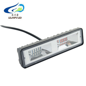 Barras de luz LED de alta potencia de 6 pulgadas y 48W, impermeables, 12V-24V, luz estroboscópica roja y azul, luz de trabajo portátil intermitente todoterreno para todos los coches - Product Image 5