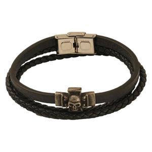 Zogxin Stainless Steel Skull Bracelet <b>For</b> <b>Men</b> Multi Layer Leather <b>Bangle</b> Gift Jewelry - Product Image 5