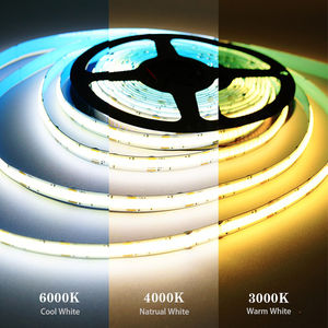 Bande lumineuse LED COB à haute luminosité, nouveau design, étanche IP20, 12V 24V, sans points lumineux, 528 LED/m, 14W/m - Product Image 5