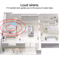 Détecteur de fuite intelligent à immersion d'eau Graffiti avec télécommande, alarme Zigbee pour maison connectée, haute précision, usine OEM de Chine continentale