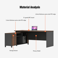 Mobilier de bureau moderne Poste de travail Table Designs CEO Boss Director Executive Desk Classic Office Desk and chair se