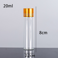 Flacons en verre 5ml 10ml 20ml 25ml 30ml Mini flacon cosmétique pour huile d'attar, flacon de test, tube avec bouchon à vis