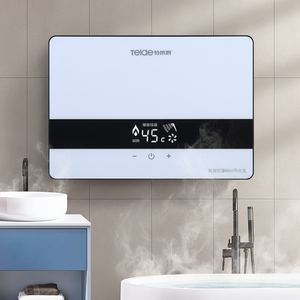 Calentador de Agua Eléctrico Telde sin Tanque, de Pared, con Cubierta Blanca, 5500W, Aleación de Titanio, Pantalla LED de Temperatura, para Uso Doméstico - Product Image 1