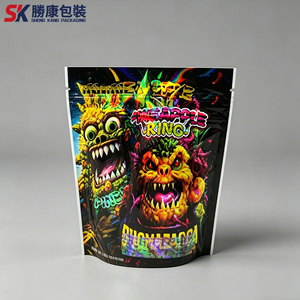 Custom Printed 3.5g Biodegradable Stand-up Pouch <b>Bags</b> PE Resealable Aluminum Zipper <b>Bags</b> for Candy Snack Packaging Low MOQ - Product Image 1