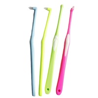 Brosse à dents orthodontique à petite tête avec poils souples pour le nettoyage buccal, conception à brosse unique pour dents orthodontiques