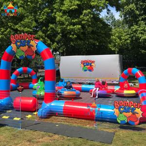 Arena de Autos de Choque Inflable Grande Personalizada para Interiores/Exteriores, Blanca, de Uso Comercial para Niños - WINWAYTOYS Parque de Aventuras - Product Image 3