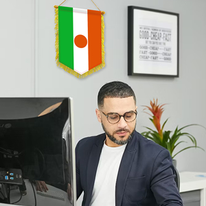 Mini Banderas de Coche de 20x30cm, Decoración de Pared de Níger, Accesorios de Exhibición, Pequeños Adornos para Colgar - Product Image 1