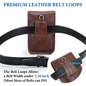 Funda de cuero Vintage personalizada para teléfono móvil, funda para cinturón con varios compartimentos para teléfono, pasaportes, riñonera para uso al aire libre para hombres - Product Image 5