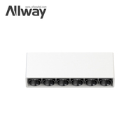 Plafonnier LED linéaire en aluminium anti-éblouissement à haute luminosité moderne, CRI 90, angle de faisceau 26/38° pour usage intérieur (hôtels et résidences)