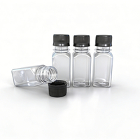 Botol Jus Plastik PET Mini 60ml, Dapat Diisi Ulang, Wadah Cairan Bening, Konsentrat Jus, Minuman Jahe, Botol Plastik