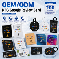 Fornitore di Carte NFC Personalizzate OEM Ntag213 Ntag215 RFID PVC con Codice QR per Recensioni Google a 5 Stelle in Italiano per Hotel e Bar