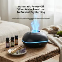 Diffuseur d'arômes flamme portable, huile essentielle 200ml, diffuseur de parfum USB, humidificateur d'air avec lumière nocturne colorée