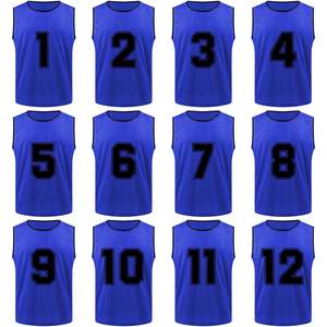 2025 Paquete de 12 camisetas de malla numeradas/en blanco chalecos Pinnies Scrimmage equipo práctica ropa de gimnasia - Product Image 1