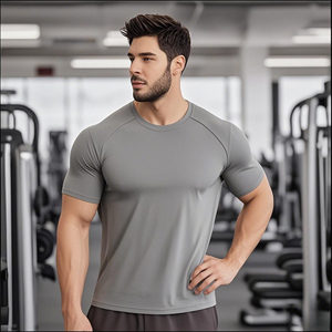 Camisetas Deportivas Personalizadas con Cuello Redondo, de Algodón y Poliéster, Transpirables, de Secado Rápido, de Alta Calidad, de Manga Corta para Hombre - Product Image 4