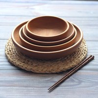 Saladier en bois de hêtre de haute qualité, bols de service avec logo personnalisé, vente en gros d'ustensiles de cuisine et de vaisselle