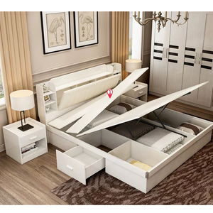 Giường ngủ khung gỗ hiện đại nâng hạ thủy lực, có ngăn kéo, cỡ Queen/<span class=keywords><strong>King</strong></span> - Product Image 4