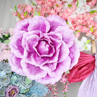 Meilleur vendeur 30-80cm grande Rose fleurs géantes en soie fleur géante artificielle pour vitrine décoration de mariage