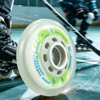 Roues de remplacement pour patins de hockey sur roulettes OEM, en PU, haute résilience 76a 78a, pour intérieur et extérieur, adhérence élevée, résistantes à l'abrasion