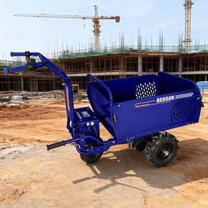 Chariot <span class=keywords><strong>électrique</strong></span> REDSUN à chargement frontal et sur roues, mini-chariot, capacité de charge de 250 kg, batterie au plomb-acide, <span class=keywords><strong>brouette</strong></span> à haute efficacité - Product Image 1