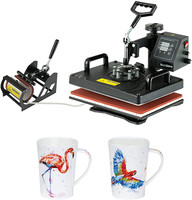 Jyruida — Machine de presse thermique 8 en 1, pour t-shirts, tasses, chapeaux, en céramique, numérique, impression thermique