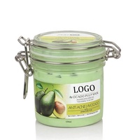 OEM Soins de la peau Nettoyage en douceur Supprimer les points noirs Contrôle de l'huile Exfoliant Visage Thé vert Avocat Anti acné Masque de boue nourrissant