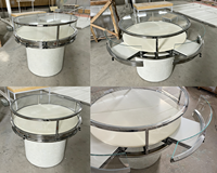 Table de présentation ronde en verre sur mesure, comptoir de présentation pour sacs à main et bijoux de boutique, personnalisation complète du mobilier de présentation pour toute la boutique