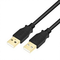 Cable de Datos USB 2.0 Macho a Macho con Conector de Doble Cabeza para Transferencia de Disco Duro de Computadoras