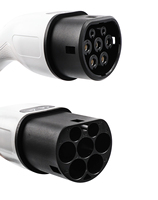 Câble de chargeur EV triphasé 11 kW T2 T2 16A IEC 62196 Mode 3 pour voiture électrique, 5 mètres, pour borne de recharge publique