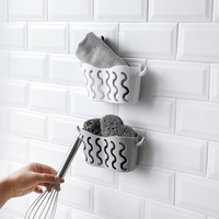 Étagère d'évier Caddy ventouse porte-savon éponge sans poinçon rangement panier suspendu robinet organisateur égouttoir pour la cuisine