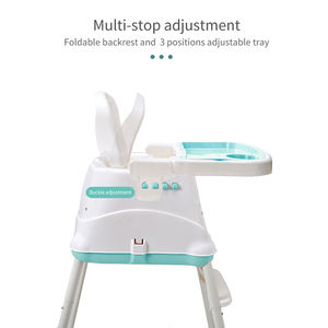 <span class=keywords><strong>Trona</strong></span> Plegable Portátil Bebetiger HA-004, Diseño Cruzado en la Parte Trasera, Características de Seguridad, <span class=keywords><strong>Reclinable</strong></span> Manual, Moderna, Redonda, de Plástico - Product Image 5