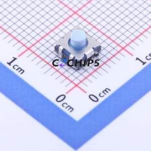 SKTQADE010 Tactile Switch SMD Switch Single Pole Single Throw Round Button 2.5N Vertical Mount - Product Image 1