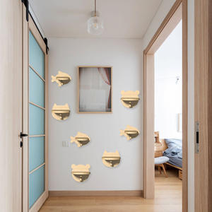 Legno massello moderno gatto giocattolo da parete tavolo da salto e trampolino gatto albero <span class=keywords><strong>Scratcher</strong></span> per amazzone Best Seller - Product Image 4