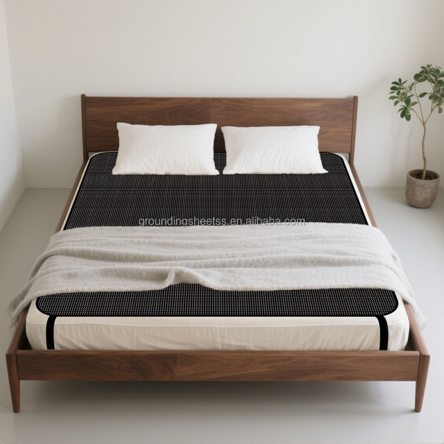 Earthing Bed Mat Conductive Leather Pad Premium Ground Therapy Mats Mat for Sleep Breathable Sheet Improve
