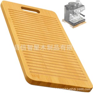 Bamboo Coffee Machine Base With Handle Solid Wood Kitchen Countertop Sliding Tray Modern Design Easy To Clean - Product Image 3