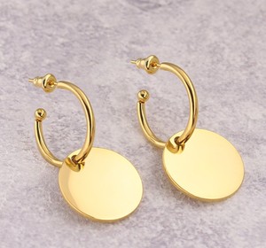 Boucles <span class=keywords><strong>d</strong></span>'oreilles chirurgicales en acier inoxydable, couleur or rose, tendance, 1 pièce - Product Image 2