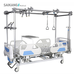 GB4e 3 Krukken Multifunctionele Verstelbare Medische Meubels Ziekenhuis Handleiding Lumbale Orthopedische Tractie <span class=keywords><strong>Bed</strong></span> Met Wielen - Product Image 2