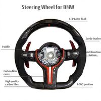 Volant en fibre de carbone LED pour BMW 2 3 5 X4 X3 M4 F30 F35 F31 F32 F10 F20 F18 F11 F07 M3 M5 E90 E46 (vente en gros)