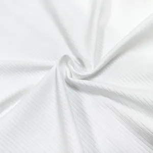 Werkspreis Direktverkauf weiß gestrickt dünn 2*2 Ribe elastischer Stoff für Arbeitskleidung Kleidung