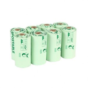 Sacs à déjections canines biodégradables en gros, rouleaux de recharges de sacs à déchets pour animaux de compagnie compostables et écologiques - Product Image 4