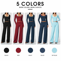 Ensemble de sport pour femmes grande taille GH de haute qualité, color block, extensible dans quatre directions, coupe ajustée, séchage rapide, respirant, ensemble de course et de yoga 2 pièces