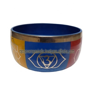 Bols chantants en laiton avec sept couleurs et sept symboles pour l'équilibre des chakras à bas prix - Product Image 2