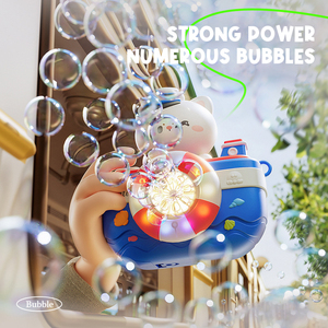 Caméra à bulles rechargeable pour enfants, machine à bulles automatique avec lumières colorées, musique, design anti-fuite pour les tout-petits - Product Image 4