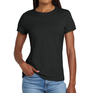 T-shirt d'été pour femme en coton biologique écologique, design minimaliste, tricot respirant, col rond, manches courtes, anti-plis - Product Image 3