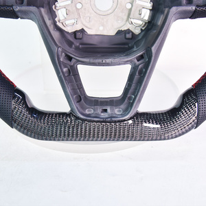 <span class=keywords><strong>Volant</strong></span> en fibre de carbone forgée pour <span class=keywords><strong>SEAT</strong></span> <span class=keywords><strong>LEON</strong></span>, cuir perforé, style sport, personnalisation, amélioration - Product Image 2