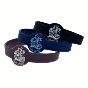 Bracelet en silicone personnalisé pas cher avec logo rond promotionnel, bracelet de montre en silicone sur mesure - Product Image 3